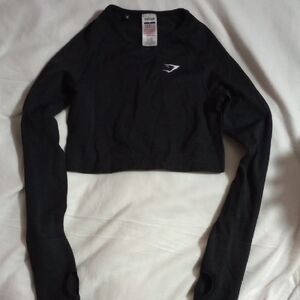 Gymshark Black Long Sleeve Crop Top